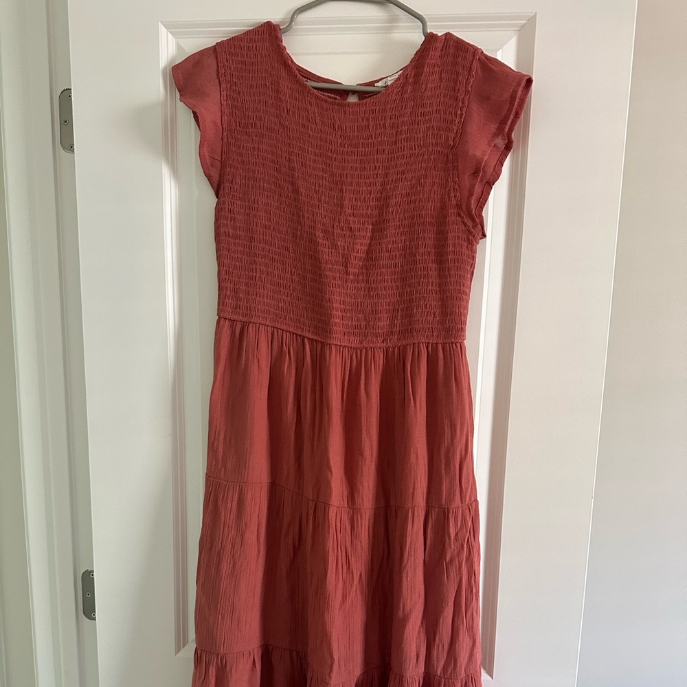 By The River red Midi Dress - size L